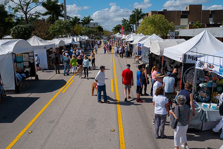 streetview of the stuart crafts festival - a martin county event