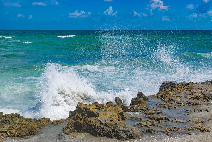 martin county beach rocky shoreline