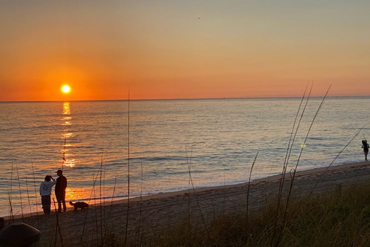 stuart beach at sunset