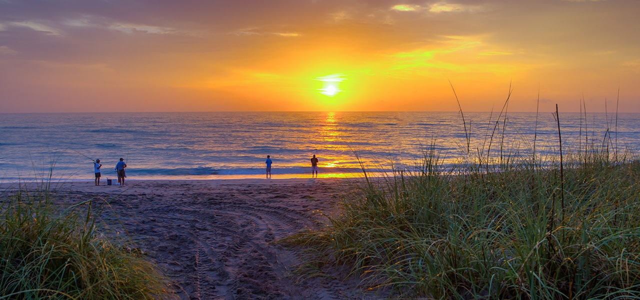 martin county beach at sunset