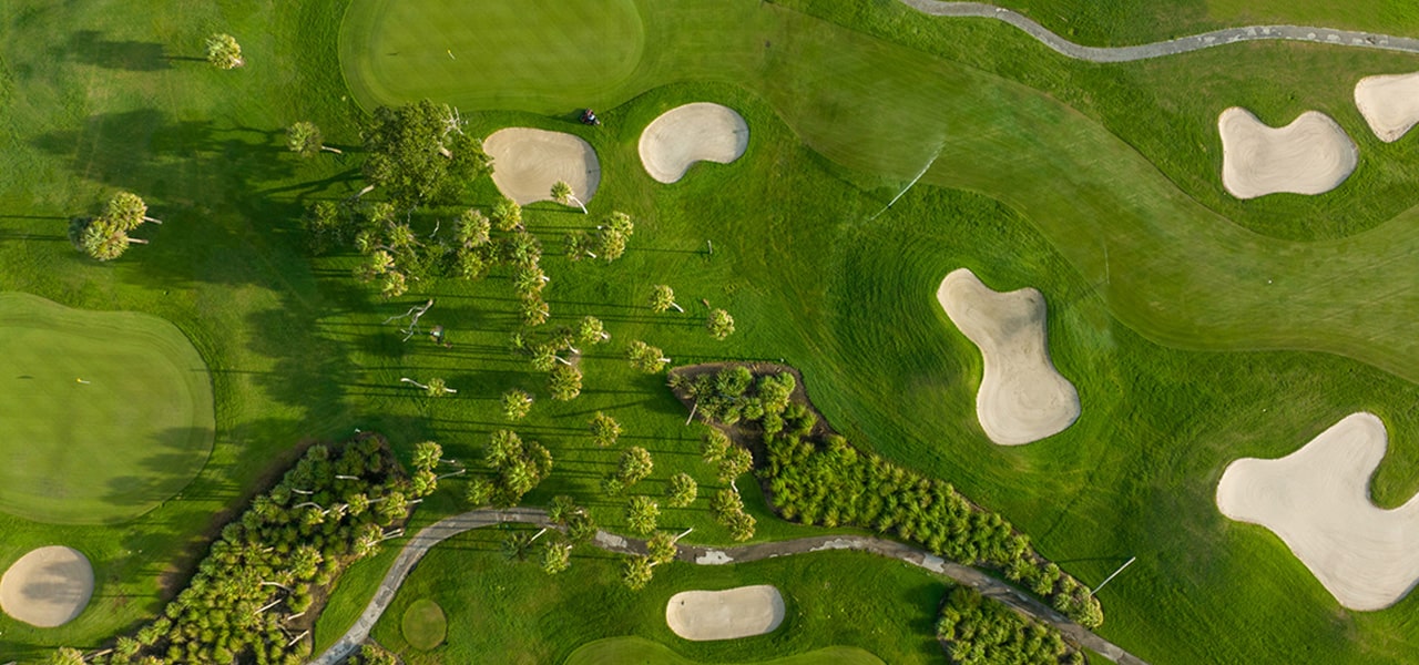 overhead image of golf course in martin county