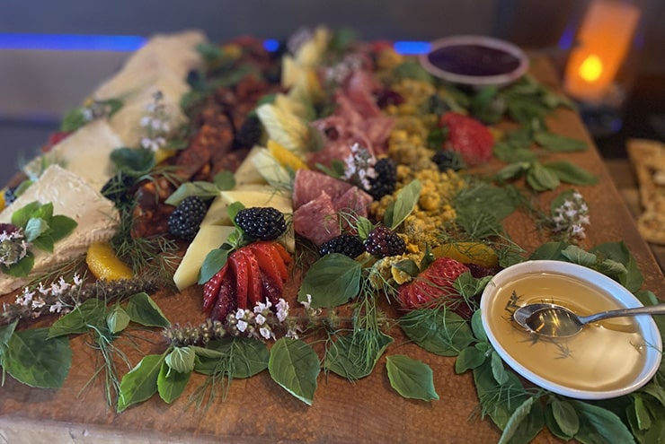 charcuterie board from kork restaurant in palm city