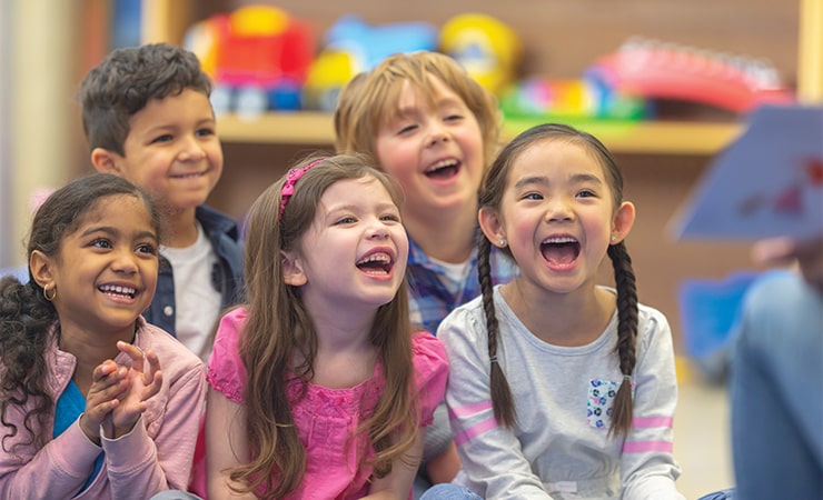 Kids laughing in Martin County School