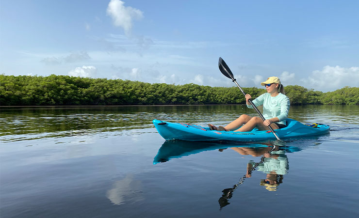 Woman Kayaking Jonathan Dickinson State Park every Saturday - Martin County Events