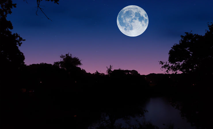 Full moon in the night sky - Moon Observation Night Martin County Events