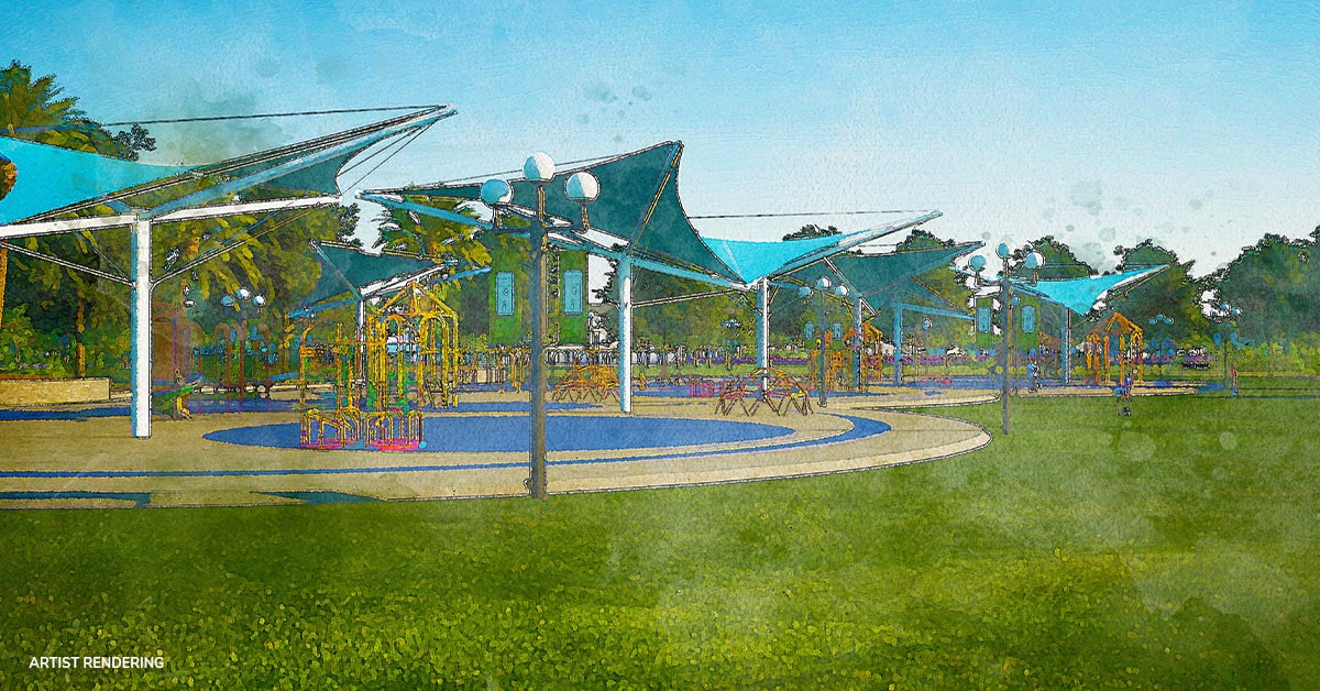 Kids park rendering at Storie - Martin County Preservation