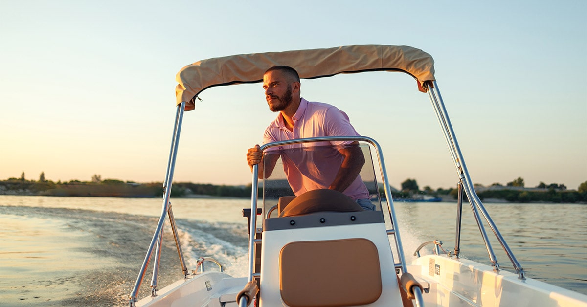 Man boating on Florida waterway