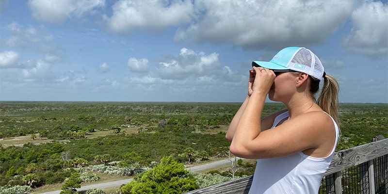Woman overlooking Jonathan Dickinson State park - Martin County parks