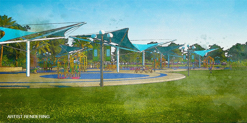 Artist rendering of Storie park commited to preservation and protection