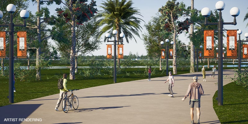 rendering of nature walk