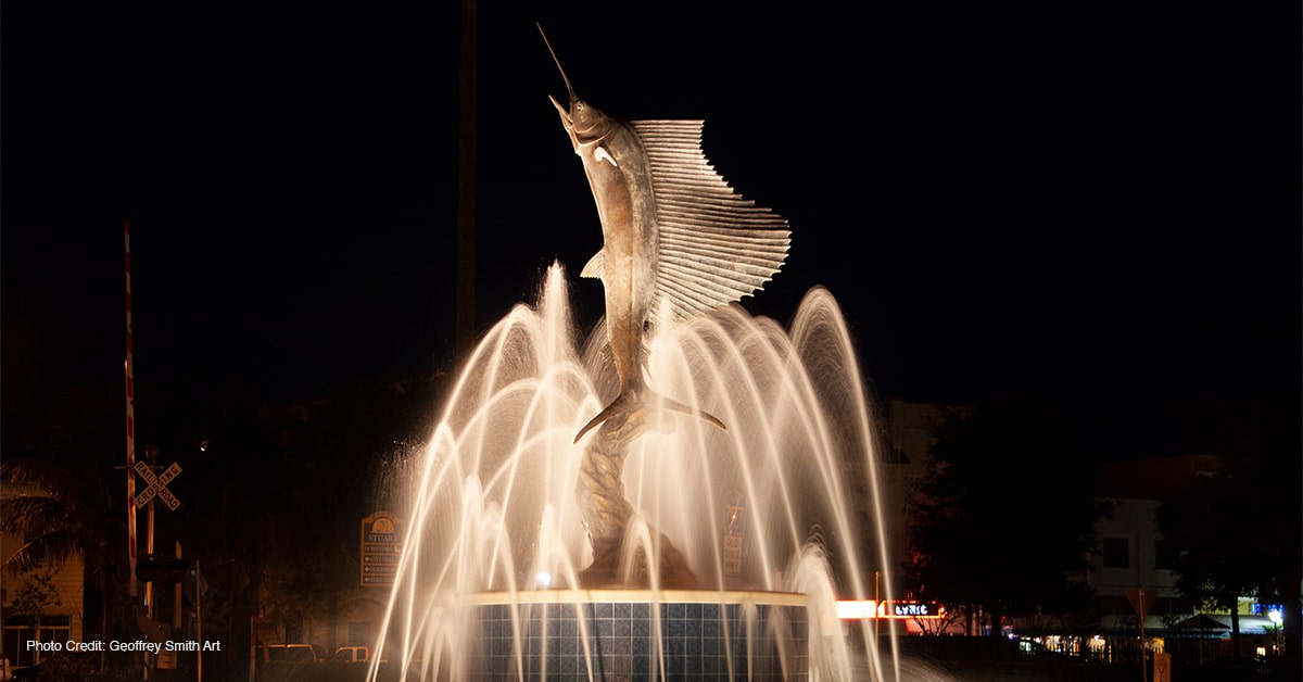 Stuart swordfish fountain